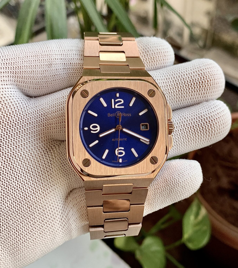 BELL & ROSS URBAN BR-05 ROSEGOLD-BLUE AUTOMATIC