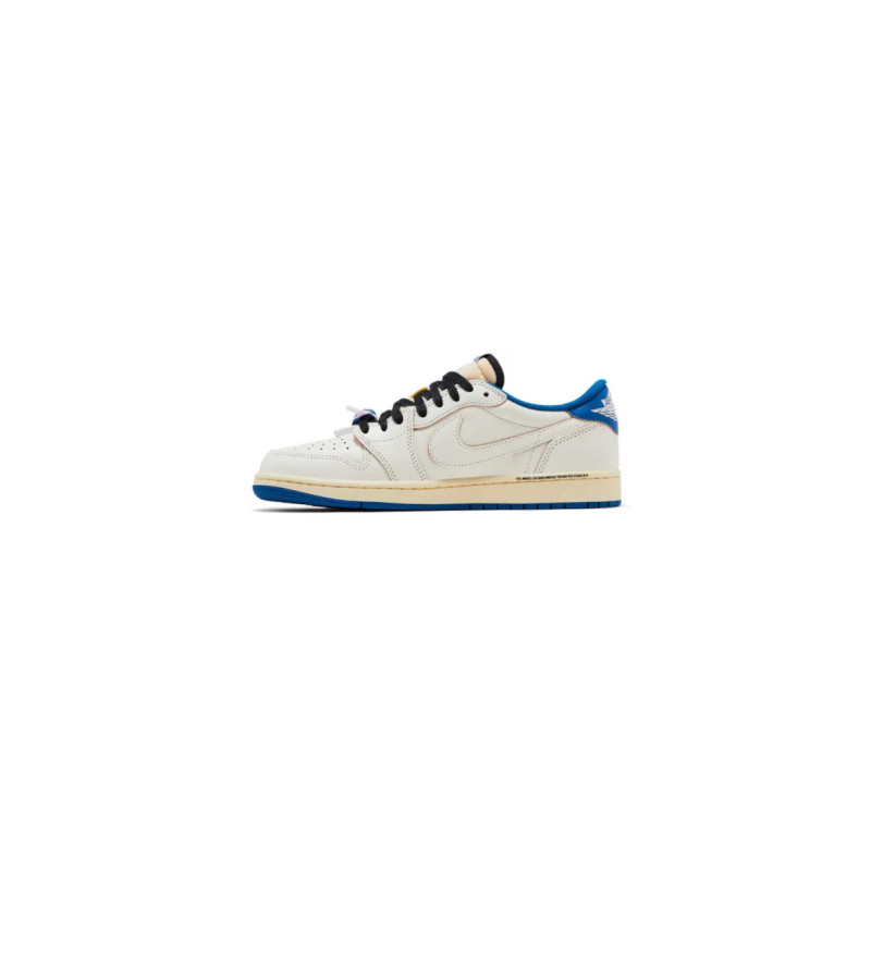 Air Jordan 1 Retro Low OG SP Fragment x Travis Scott Sail Military Blue